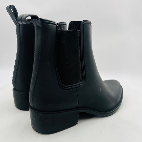 Jeffrey Campbell Havana Last Black Rubber Rain Boots Size 10 - Picture 10 of 15